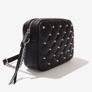 Rebecca Minkoff Vegan Leather Quilted Studded Crossbody Bag Purse